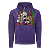 Cloud Purple Christmas happy skeleton Vintage Hoodie - Jasminsmagicworld