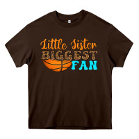 Chocolate Brown little sister biggest fan Heavy Core Tee - HRA Design Shop