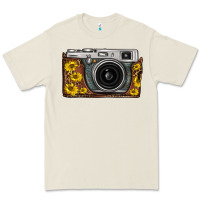 Bone sunflower leopard vintage camera Premium Tee - FaDigitalArtStudio