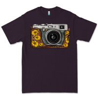Plum sunflower leopard vintage camera Premium Tee - FaDigitalArtStudio