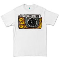 White sunflower leopard vintage camera Premium Tee - FaDigitalArtStudio