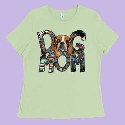 Dog Mom Ladies Tee Designed By Sublimationcraftshop