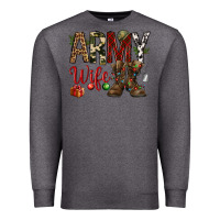 Charcoal Heather Christmas Army wife Premium Sweatshirt - NancyCooperArtShop