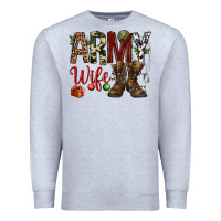 Heather Grey Christmas Army wife Premium Sweatshirt - NancyCooperArtShop