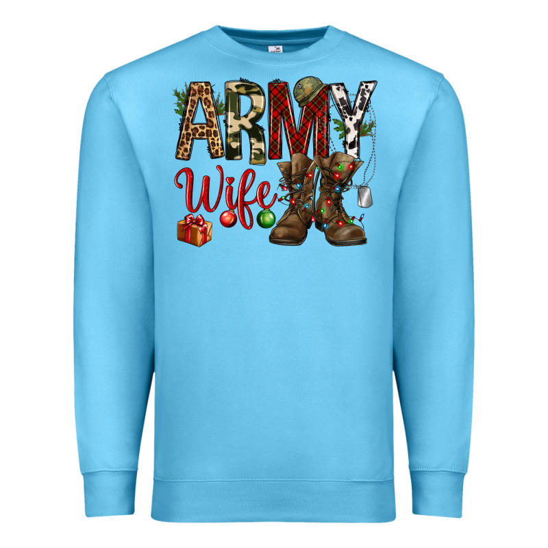 Christmas Army Wife Premium Sweatshirt by NancyCooperArtShop | Teevron