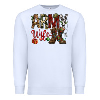 White Christmas Army wife Premium Sweatshirt - NancyCooperArtShop