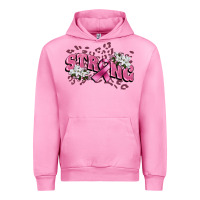 Fuchsia Pink Strong Cancer Awareness Urban Hoodie - FaDigitalArtStudio