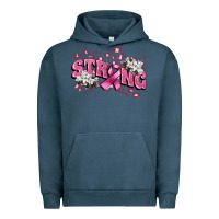 Pigment Midnight Navy Strong Cancer Awareness Urban Hoodie - FaDigitalArtStudio