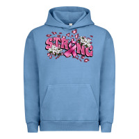 Pigment Pebble Blue Strong Cancer Awareness Urban Hoodie - FaDigitalArtStudio