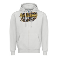 Dove Grey god fidence knowing i can't but he can Zipper Hoodie - Artiststas