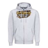 Heather Grey god fidence knowing i can't but he can Zipper Hoodie - Artiststas