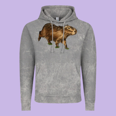 Capybara Vintage Hoodie Designed By Lillyallendesigns