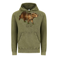 Vintage Olive Capybara Vintage Hoodie - LillyAllenDesigns