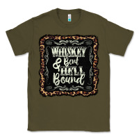 Army Green whiskey bent hell bound black Classic Tee - AdoDesignShop