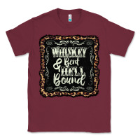 Burgundy whiskey bent hell bound black Classic Tee - AdoDesignShop
