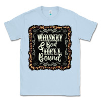 Dusty Blue whiskey bent hell bound black Classic Tee - AdoDesignShop