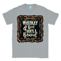 Heather Grey whiskey bent hell bound black Classic Tee - AdoDesignShop