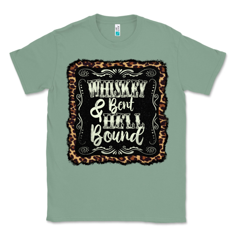 Whiskey Bent Hell Bound Black Classic Tee by AdoDesignShop | Teevron