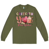 Army Green cafecito y pan dulce Long Sleeve Tee - MaliasSmallBusiness