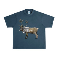 Midnight Navy reindeer buck deer Urban Heavy Tee - LillyAllenDesigns