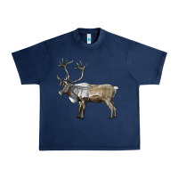 Navy reindeer buck deer Urban Heavy Tee - LillyAllenDesigns