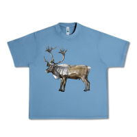 Pebble Blue reindeer buck deer Urban Heavy Tee - LillyAllenDesigns