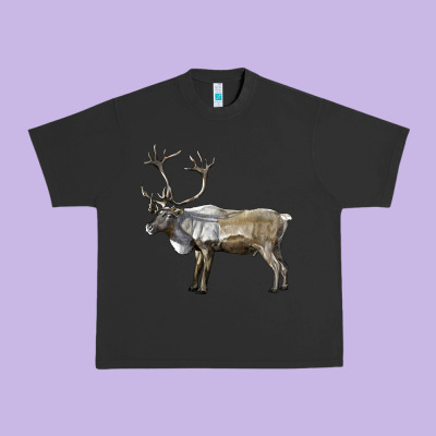 Reindeer Buck Deer Urban Heavy Tee Designed By Lillyallendesigns
