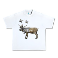 White reindeer buck deer Urban Heavy Tee - LillyAllenDesigns