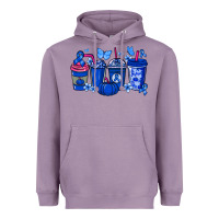 Lavender Colon Cancer coffee cups blue ribbon Heavyweight Hoodie - NancyCooperArtShop