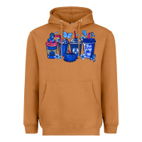 Meerkat Colon Cancer coffee cups blue ribbon Heavyweight Hoodie - NancyCooperArtShop