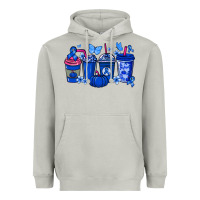 Moon Dust Colon Cancer coffee cups blue ribbon Heavyweight Hoodie - NancyCooperArtShop