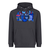 Smoke Colon Cancer coffee cups blue ribbon Heavyweight Hoodie - NancyCooperArtShop