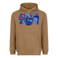 Toasted Coconut Colon Cancer coffee cups blue ribbon Heavyweight Hoodie - NancyCooperArtShop