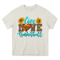 Cream live love basketball Heavy Core Tee - HRA Design Shop