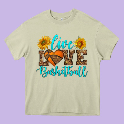 Live Love Basketball Heavy Core Tee Designed By Hra Design Shop