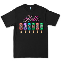 Black hello summer Premium Tee - CowhideDigitalArt