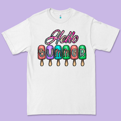 Hello Summer Premium Tee Designed By Cowhidedigitalart