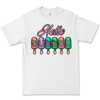 White hello summer Premium Tee - CowhideDigitalArt
