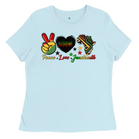 Baby Blue peace love juneteenth 1865 Ladies Tee - HRA Design Shop