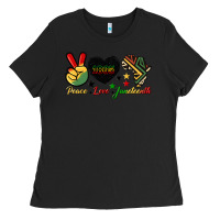 Black peace love juneteenth 1865 Ladies Tee - HRA Design Shop