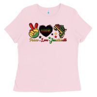 Bubblegum Pink peace love juneteenth 1865 Ladies Tee - HRA Design Shop