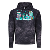 Cloud Black winter Christmas tree cakes coffee Vintage Hoodie - Jasminsmagicworld