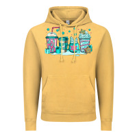 Vintage Mustard winter Christmas tree cakes coffee Vintage Hoodie - Jasminsmagicworld