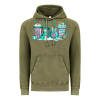 Vintage Olive winter Christmas tree cakes coffee Vintage Hoodie - Jasminsmagicworld