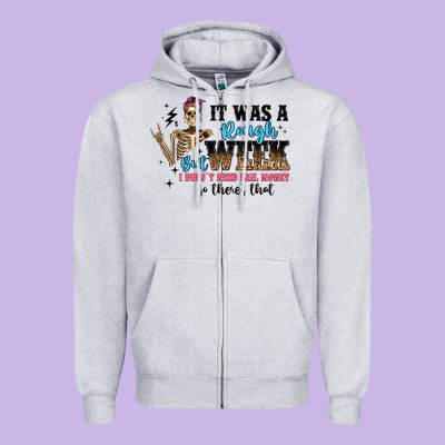 It Was A Rough Week But I Didn T Need Bail Money S Zipper Hoodie Designed By Artiststas