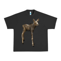 Pigment Black moose fawn deer Urban Heavy Tee - LillyAllenDesigns