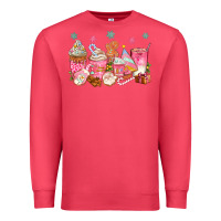 Cardinal Pink gingerbread coffee cups Premium Sweatshirt - texasbilliewilder