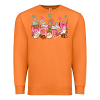 Carrot Pink gingerbread coffee cups Premium Sweatshirt - texasbilliewilder