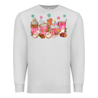 Dove Grey Pink gingerbread coffee cups Premium Sweatshirt - texasbilliewilder