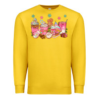 Lemon Pink gingerbread coffee cups Premium Sweatshirt - texasbilliewilder